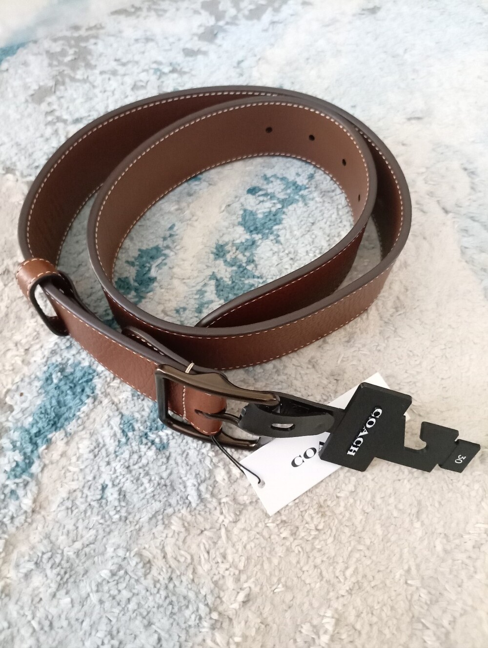 COACH Brown Leather Belt with a metal Buckle